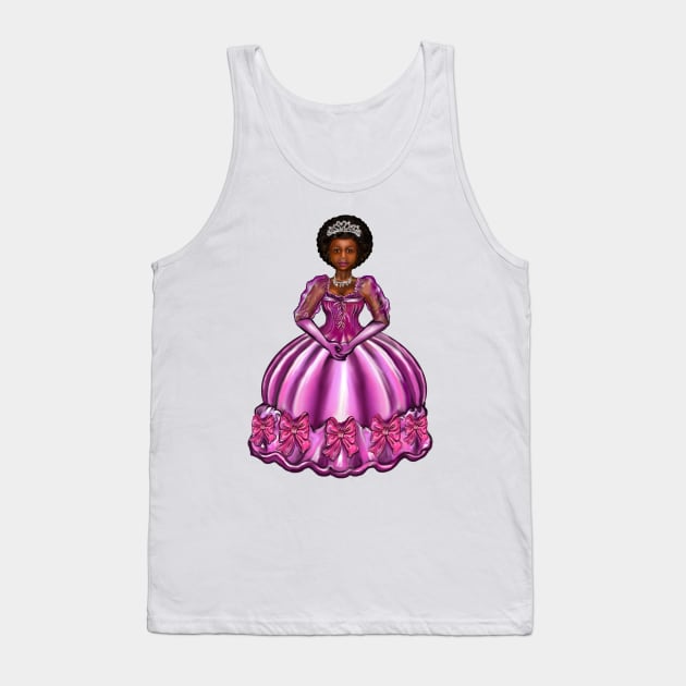 Princess -  Black Afro Princess in purple  vii ! beautiful  black girl with Afro hair, brown eyes and dark brown skin. Hair love ! Tank Top by Artonmytee